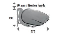 Schéma technique encombrement coffre store banne STORAL ARMOR + - Dimensions et fixation murale