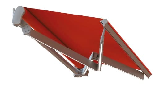 Store banne STORAL BRAS CROISÉS - Vue d'ensemble coffre et toile déployée