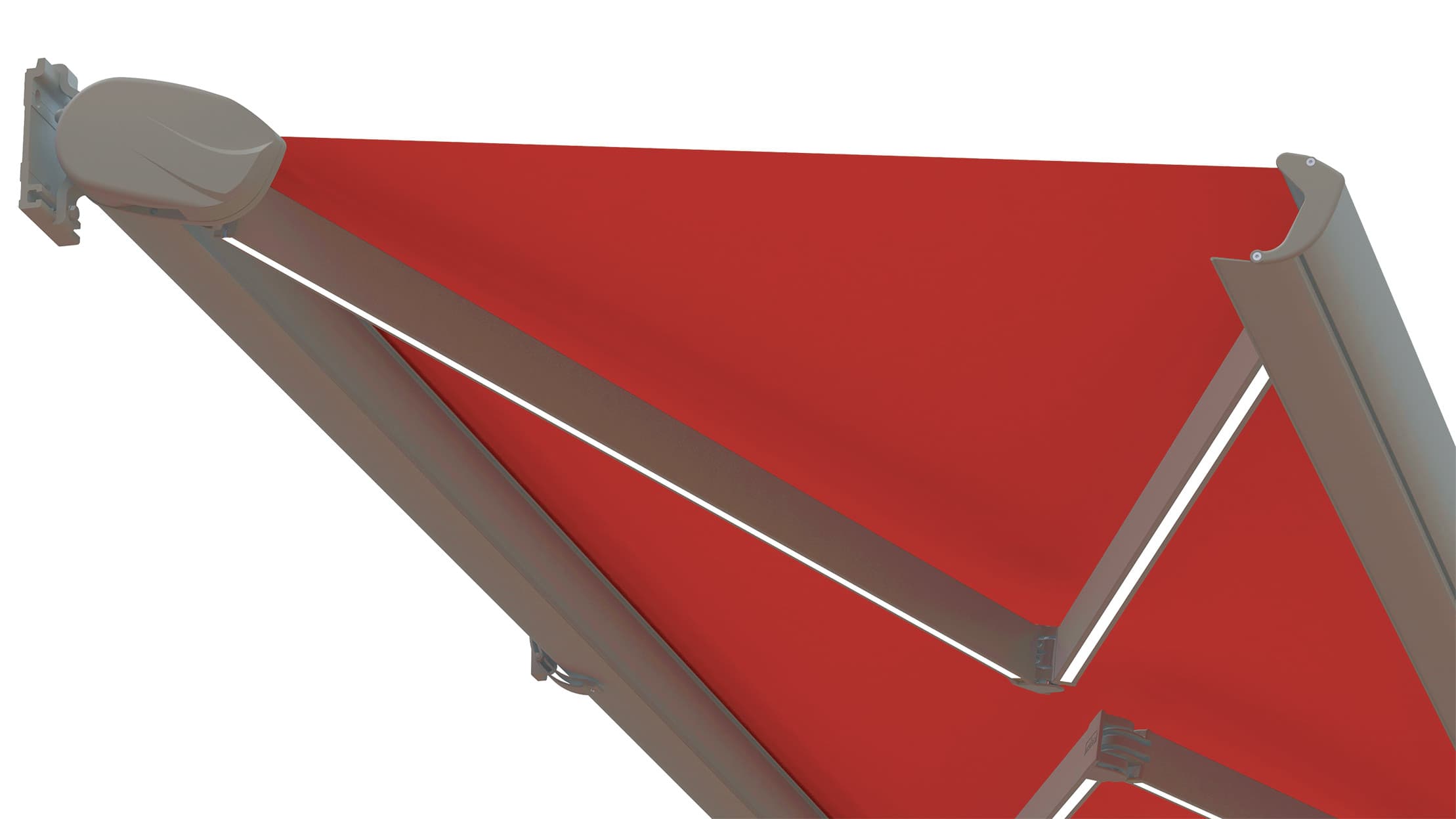 Store banne STORAL COMPACT (Série Limitée) - Vue d'ensemble coffre et toile déployée